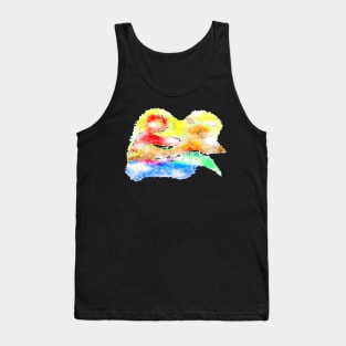 Fantasy Garden In Clouds Imaginary Landscape Tank Top